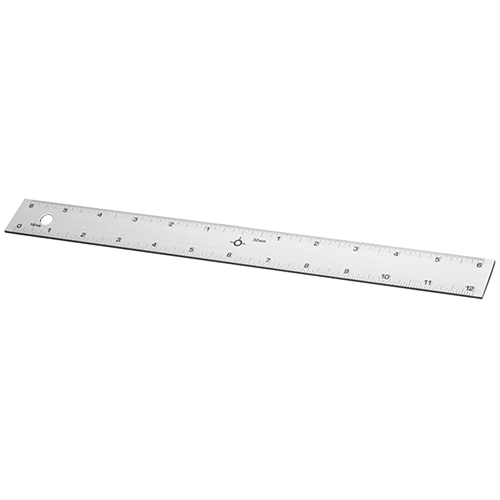 Alumicolor 15" Straight Edge Aluminum Ruler with CenterFinding Back